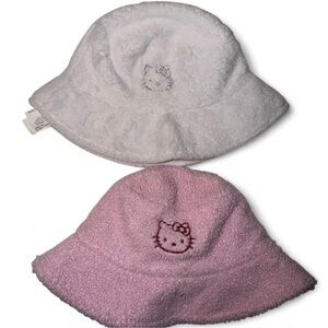 Forever 21 White and Pink Hello Kitty Bucket Hats